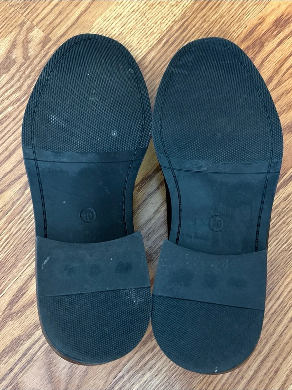 Goodfellow & Co. Black Loafers Slip On Faux Leather Round Moc Toe Men's Size 10
